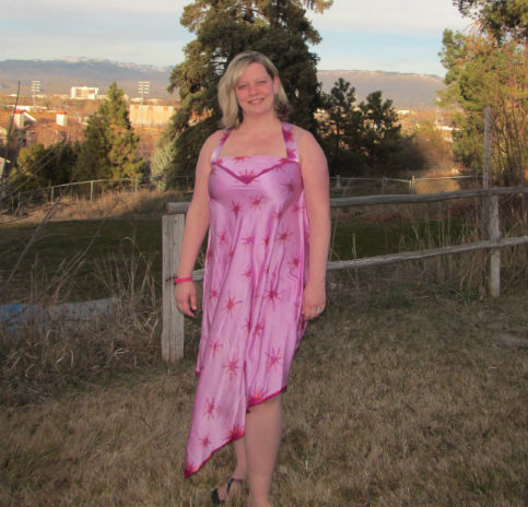 2013 Tara in her garden in new dress