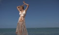 Form Fitting Flowy Beach Wedding Dress - Look 1 front
