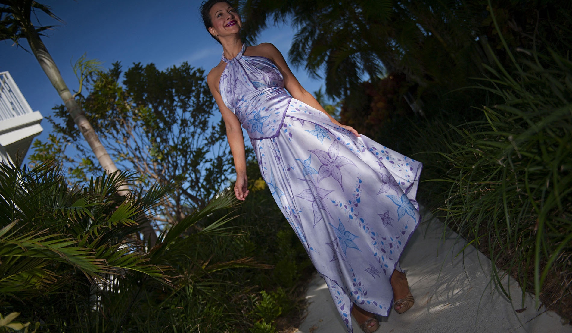 Chic Luscious Silk Destination Bridesmaid Skirt Ensemble - Seychelles - Look 1 front