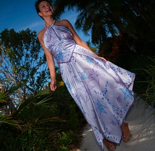 Luscious Silk Destination Bridesmaid Skirt Ensemble - Look Book for the Seychelles