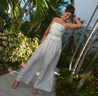 Modern Pant Combination Beach Wedding for Mother of the Bride