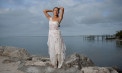 Convertible modern beach wedding dresses - Look Book for Dawn - Look 2 front