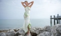 Choker Halter Sophisticated Bridesmaid Destination Skirt Ensemble - Sirena - Look 2 front