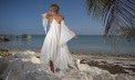 One Shouldered Second Marriage Wedding Dresses Beach - Look 2 back