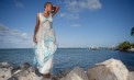 Defined Waist Bohemian Beach Wedding Dress - Look 3 front