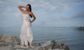 Strapless modern beach wedding dresses - Look Book for Dawn - Look 3 front