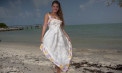 Square Neck Second Wedding Dresses Beach - look 3 front