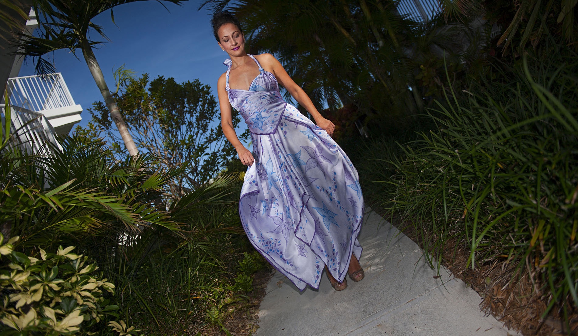 Beach Luscious Silk Destination Bridesmaid Skirt Ensemble - Seychelles - Look 3 front