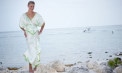 V-Neck KImono Sleeve Sophisticated Bridesmaid Destination Skirt Ensemble - Sirena - Look 3 front