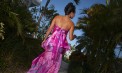 Dropped Waist Mermaid Style Beach Wedding Dresses - Martinique - Look 3 back