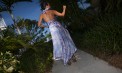 Custom Luscious Silk Destination Bridesmaid Skirt Ensemble - Seychelles - Look 3 back
