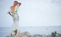 V-Neck KImono Sleeve Sophisticated Bridesmaid Destination Skirt Ensemble - Sirena - Look 3 back