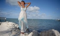 Custom Elegant Beach Wedding Dress - Look 4 front
