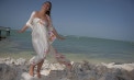 Bolero Wrap Tropical Destination Wedding Veil - Look 5 front