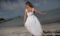 asymmetric waist Second Wedding Dresses Beach - Isabella - Look 4 Front