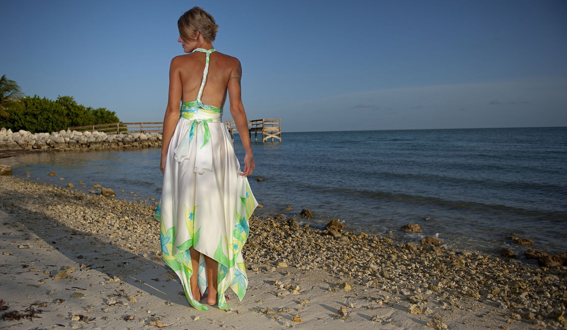 Sweetheart Halter Wedding Dresses for Destination Weddings - Marilyn - look 4 back