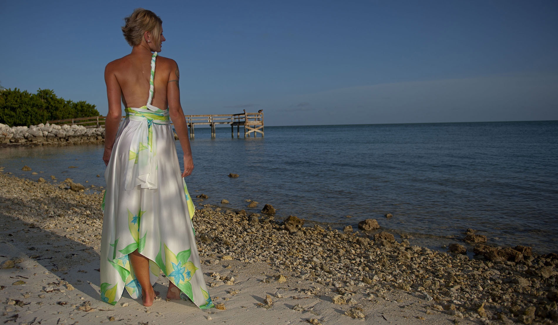 One Shouldered Wedding Dresses for Destination Weddings - Marilyn - look 5 back
