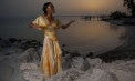 Side-sashed skirt Beach Inspired Wedding Dresses - Look 10 front