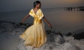 Side-sashed skirt Beach Inspired Wedding Dresses - Look 10 back
