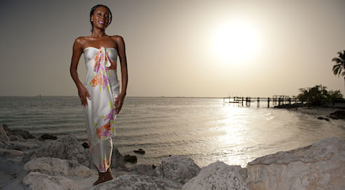 Mermaid sarong custom made resort wear