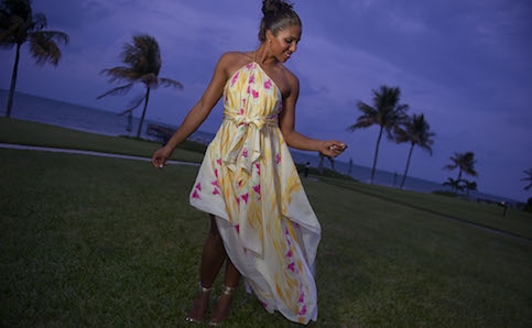 silk bridesmaid dress for a beach wedding