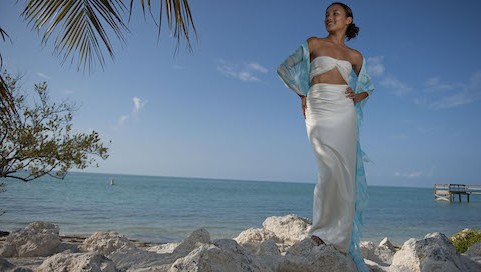 Midriff-Baring Sexy Beach Wedding Dresses