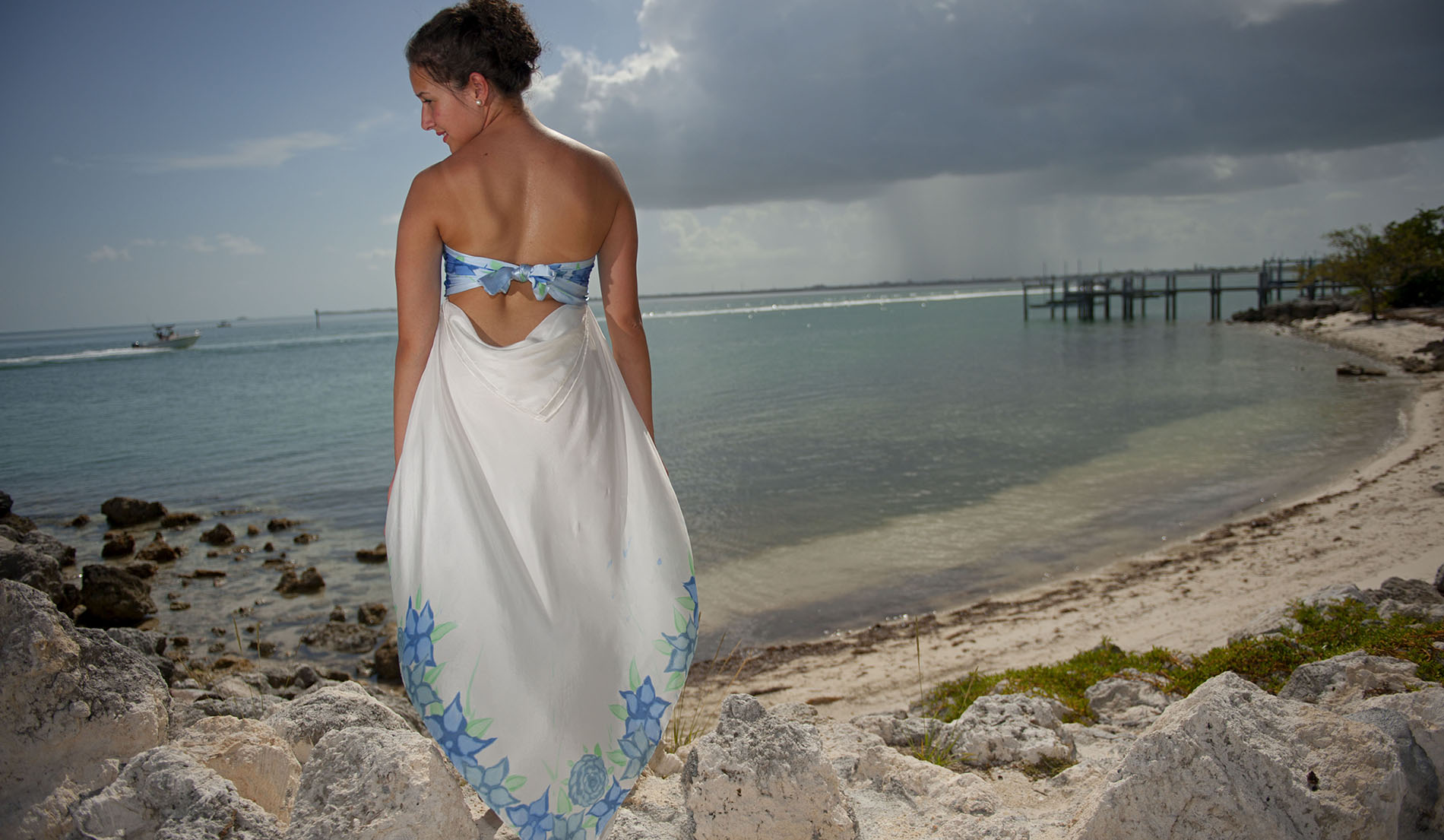 Beach Wedding Dress For Second Time Bride Train & Veil